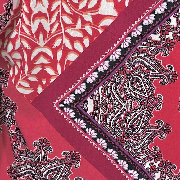 Chico's Top Size 2 (12) Pink Asymmetrical Shoulder - Picture 7 of 12